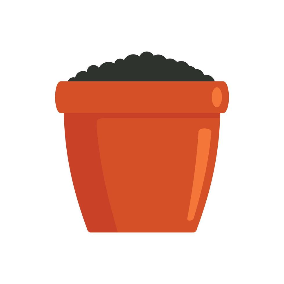 Ground pot icon, flat style vector