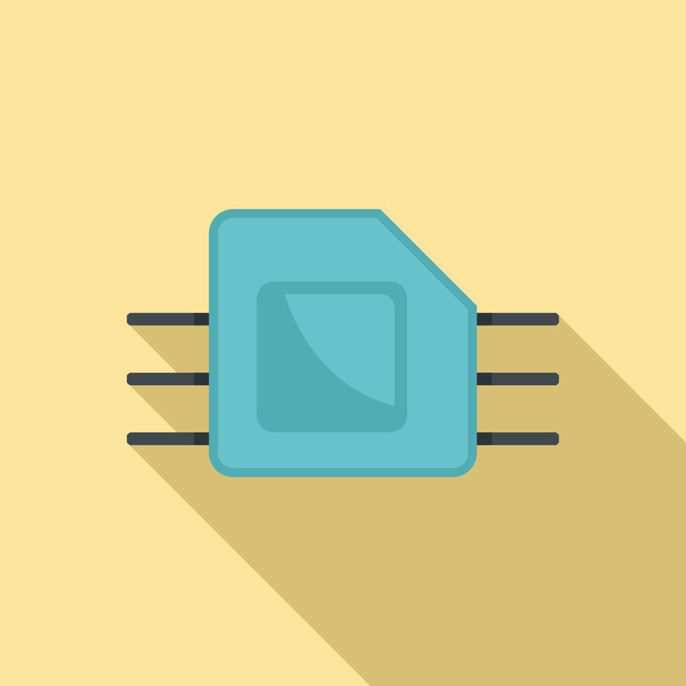 Phone esim icon, flat style vector