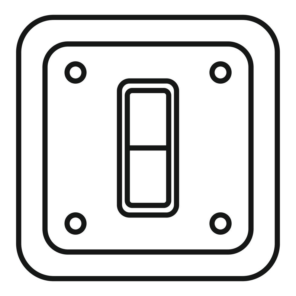 Electric switch icon, outline style vector