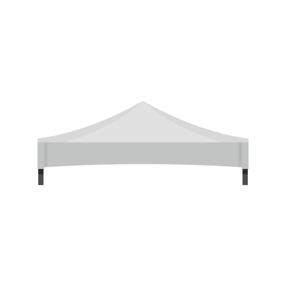 icono de carpa blanca, tipo plano vector