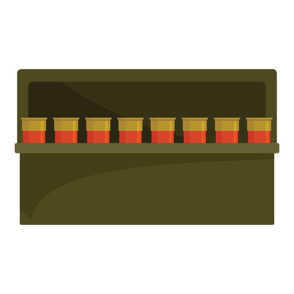 Cartridge box icon, flat style vector