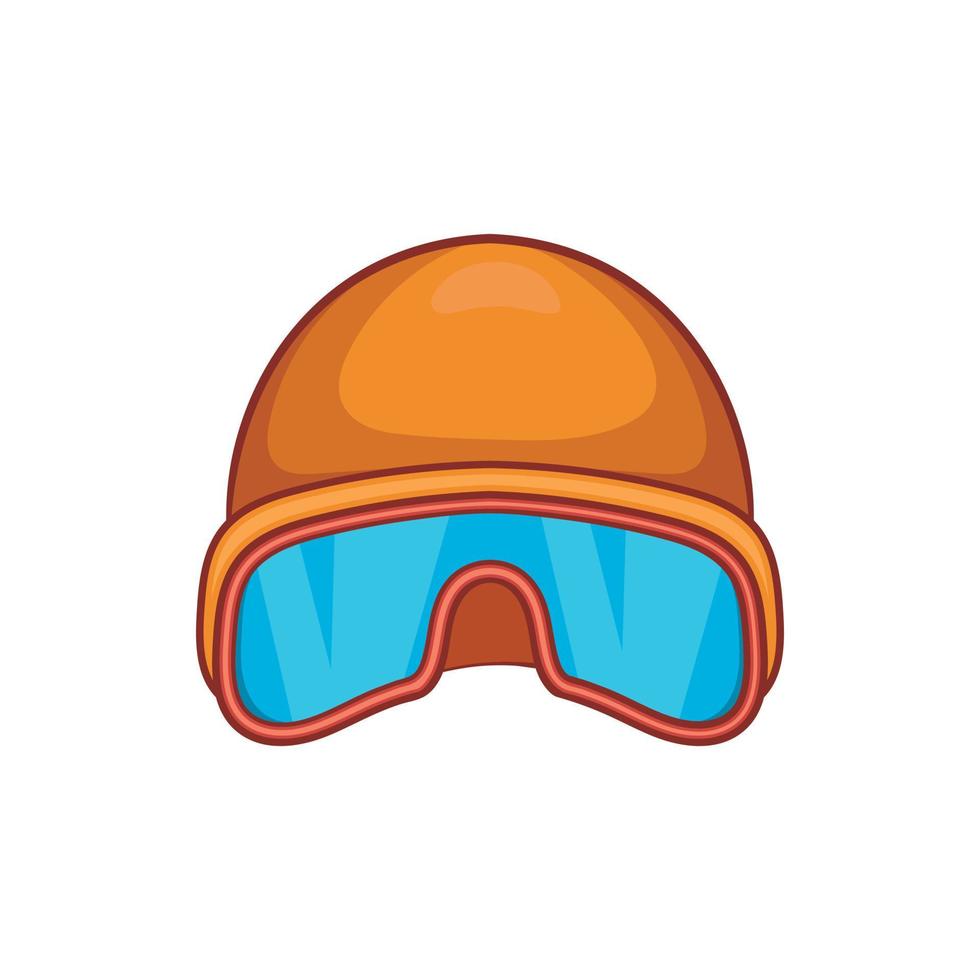 Hat and sunglasses tanker icon, cartoon style vector