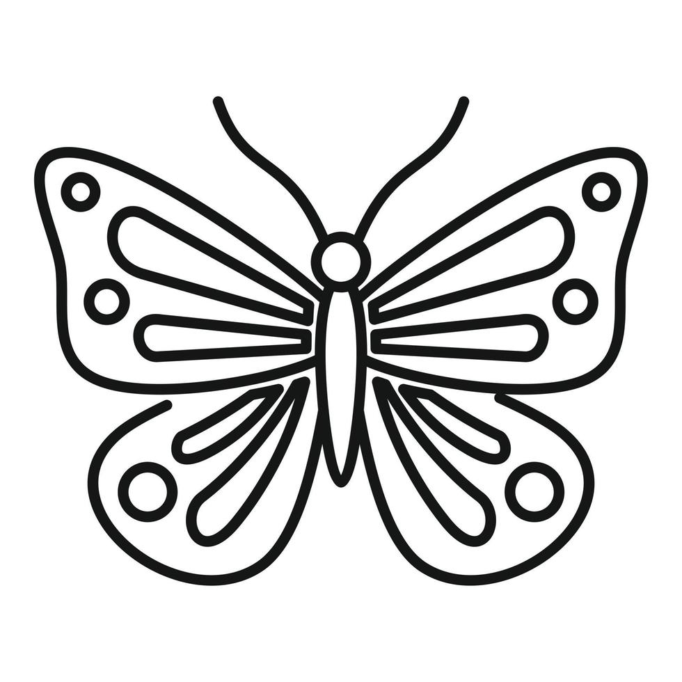 Festive butterfly icon, outline style vector