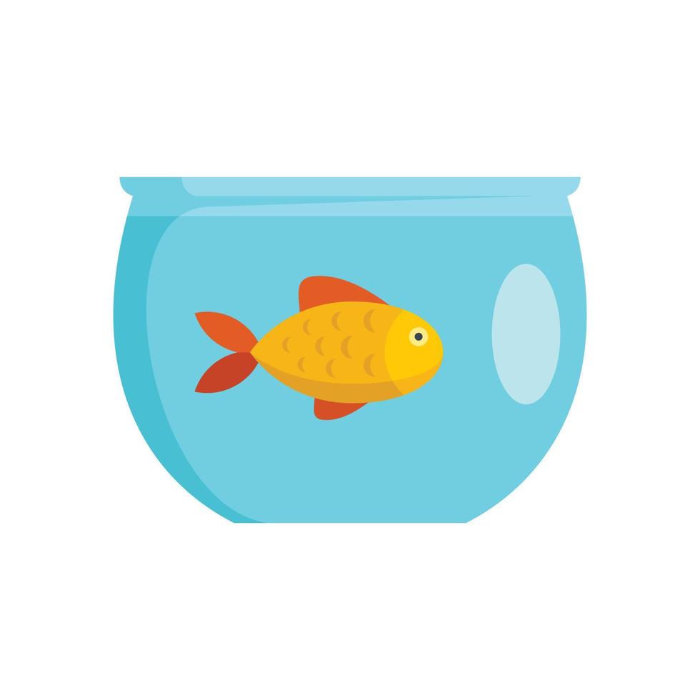 peces en icono de acuario, tipo plano vector