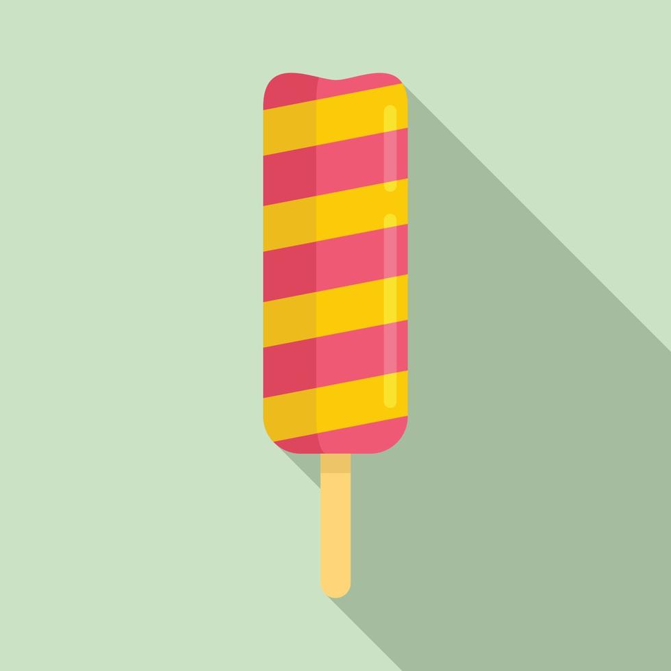 icono de helado de verano, estilo plano vector