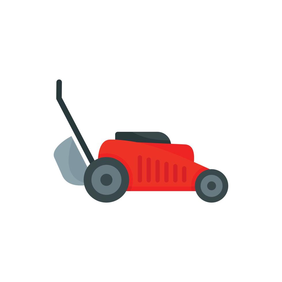 Grass cut machine icon, flat style vector
