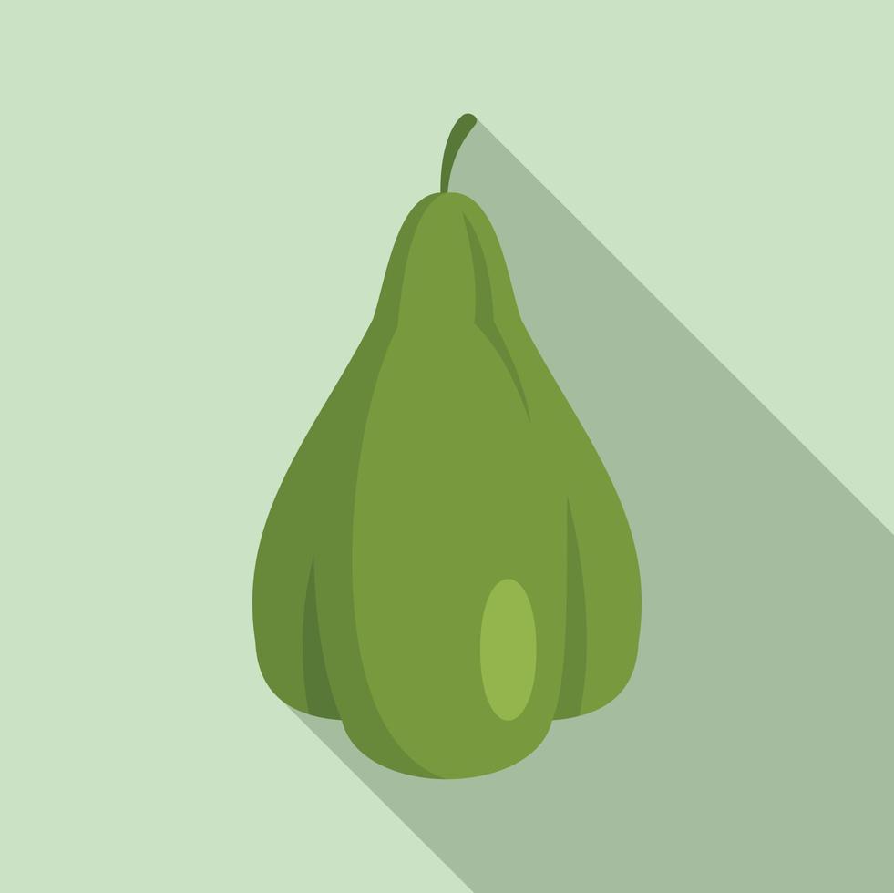 Mexican chayote icon, flat style vector
