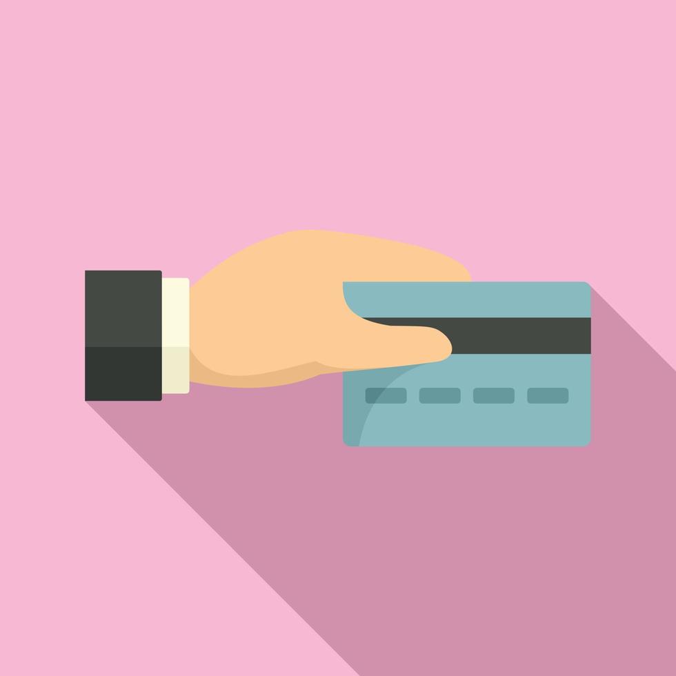 Crowdfunding credit card icon, flat style vector