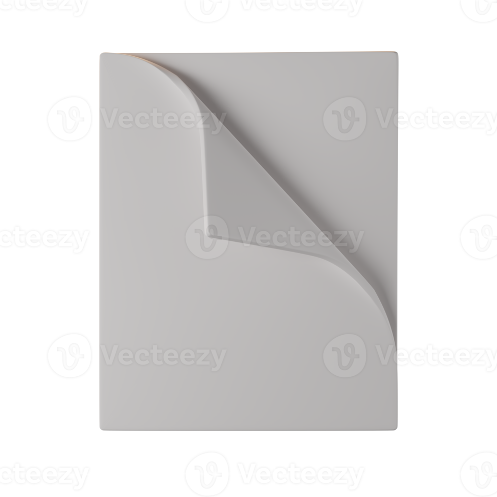 paper 3d icon in front view png