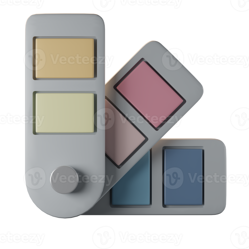 color palette 3d icon in front view png