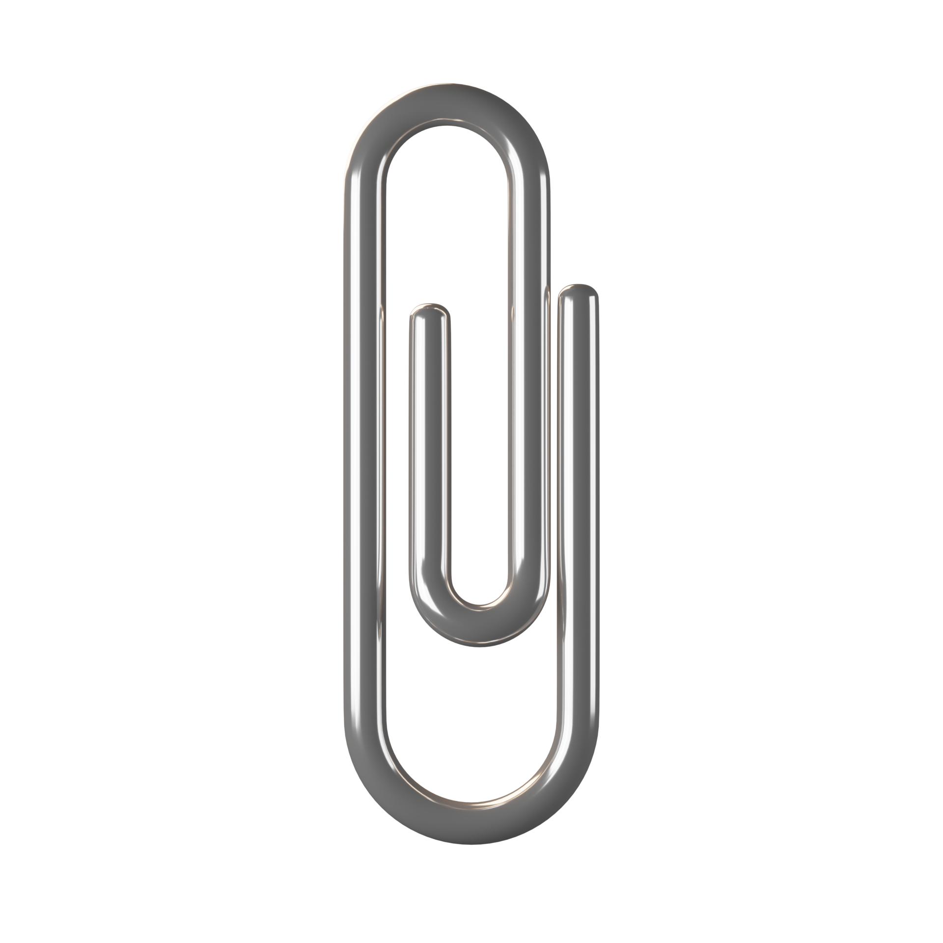 paper clip 3d icon in front view 14578091 PNG, clip 