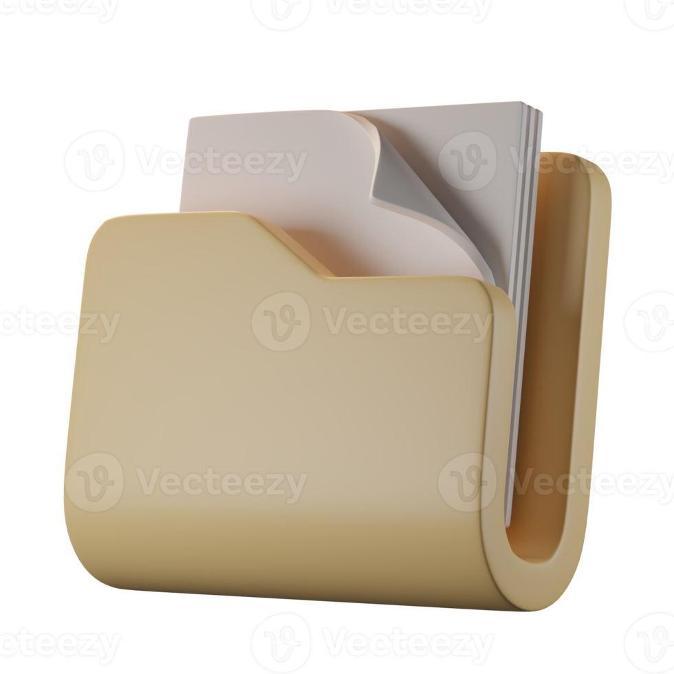 document 3d icon in Isometric view png