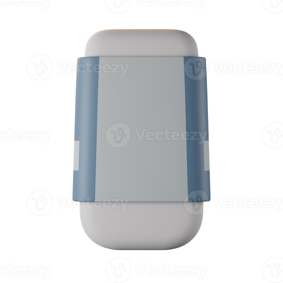 gomma per cancellare 3d icona nel davanti Visualizza png