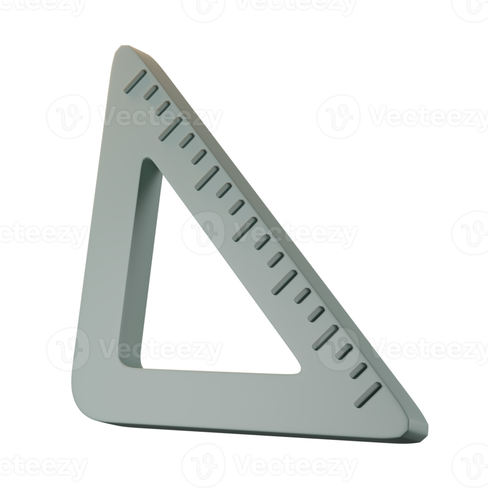 tri ruler 3d icon in Isometric view png