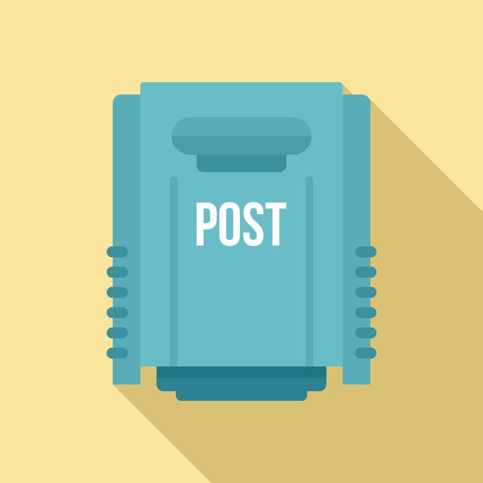Post home box icon, flat style vector