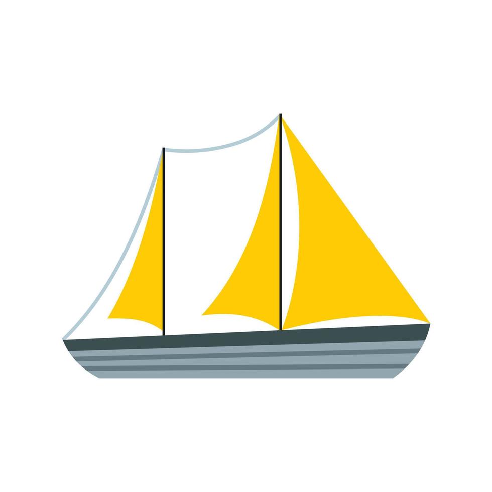 icono de barco, tipo plano vector