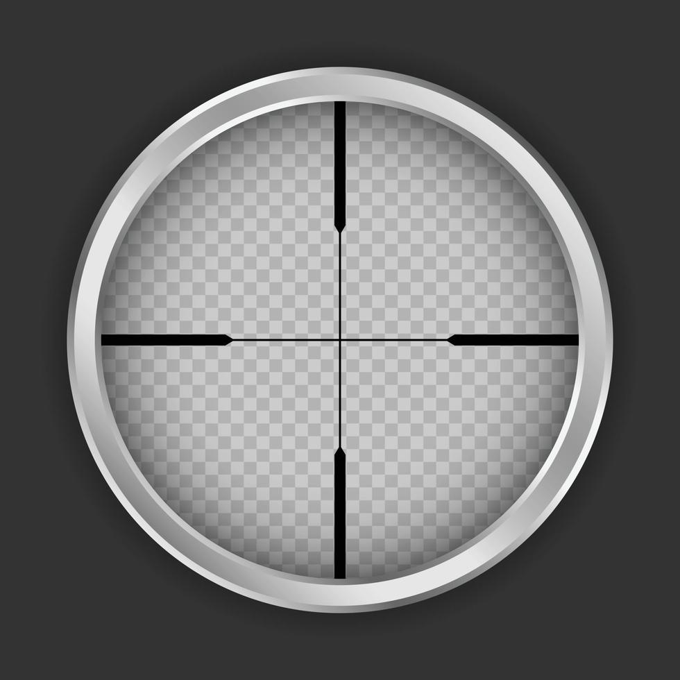 Crosshair icon, realistic style vector