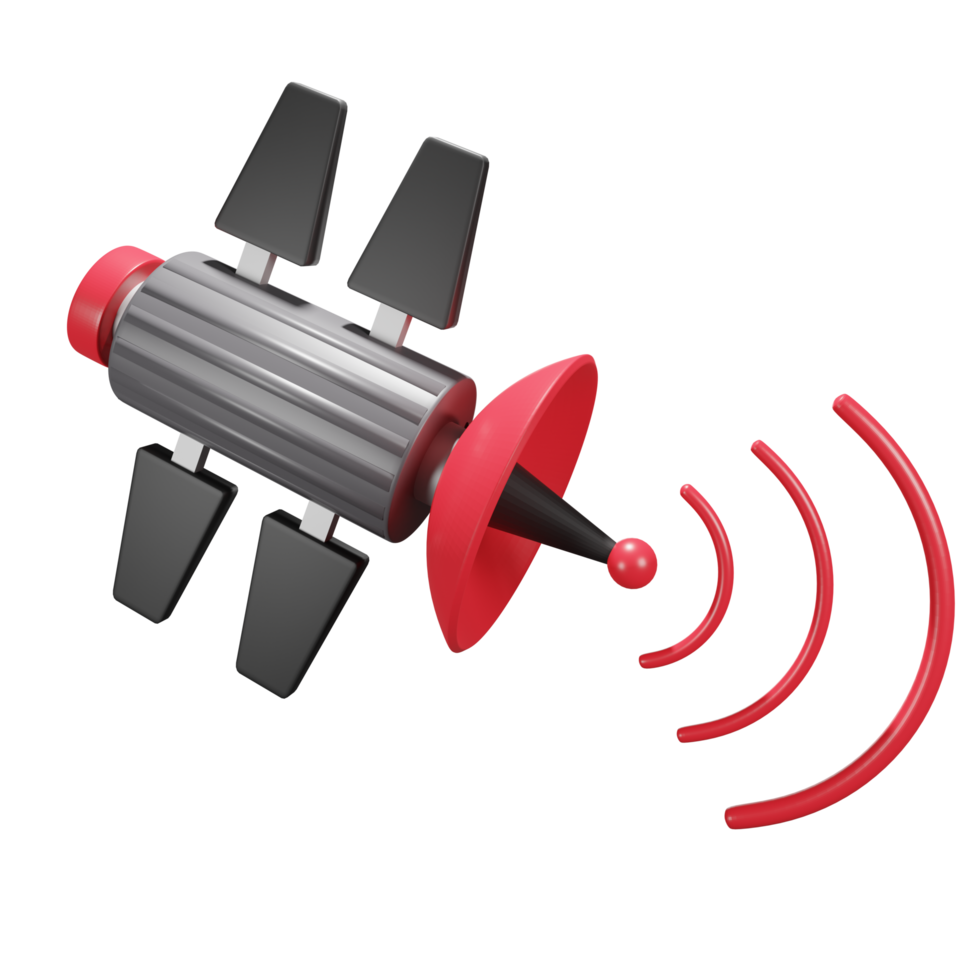 3D Render Illustration of Satellite png