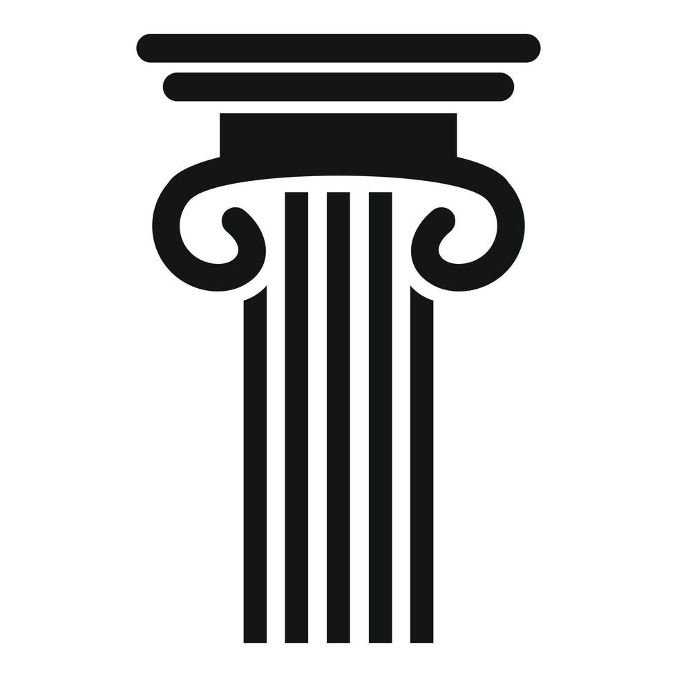 Double columned column icon, simple style. vector