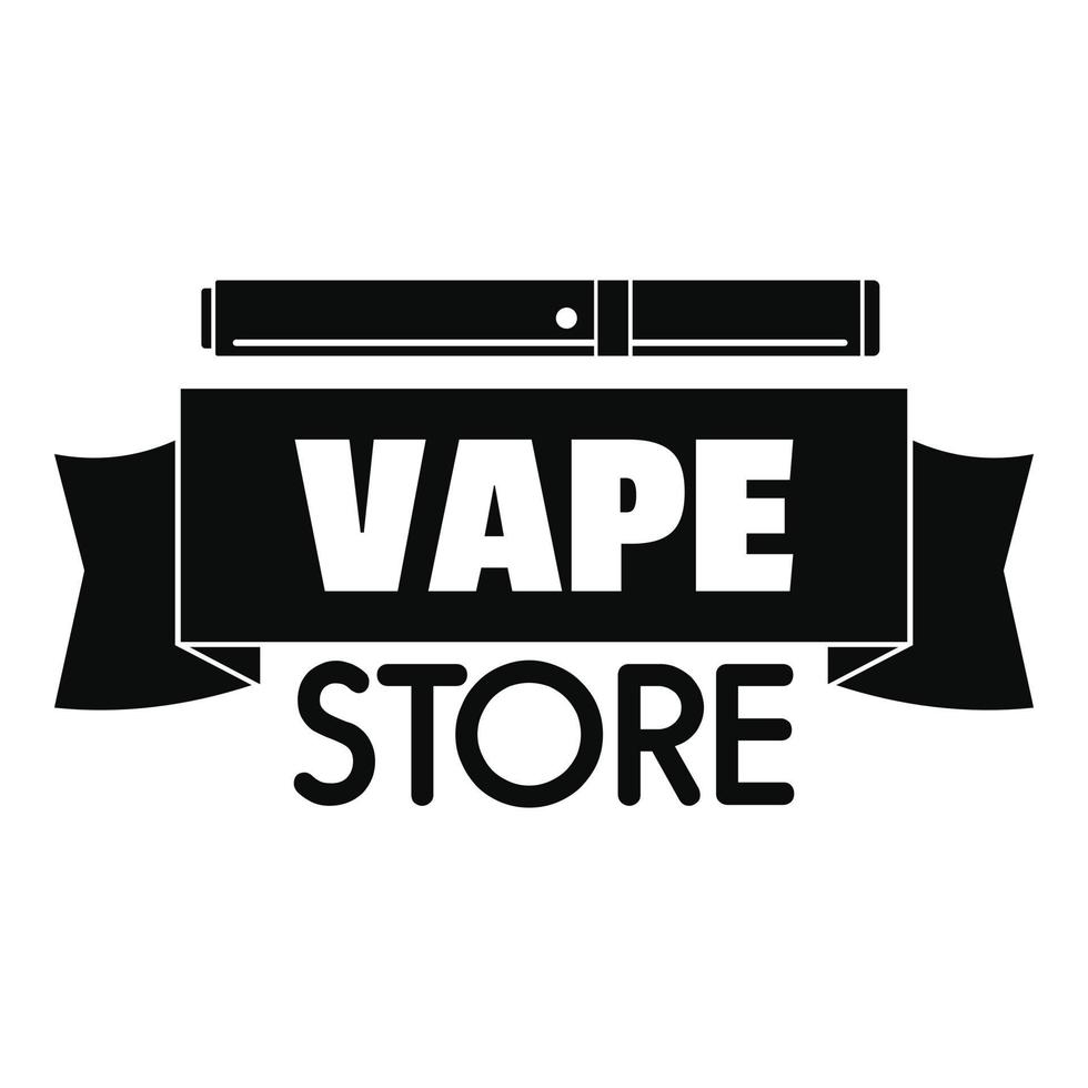 logotipo de la cinta de la tienda de vape, estilo simple vector