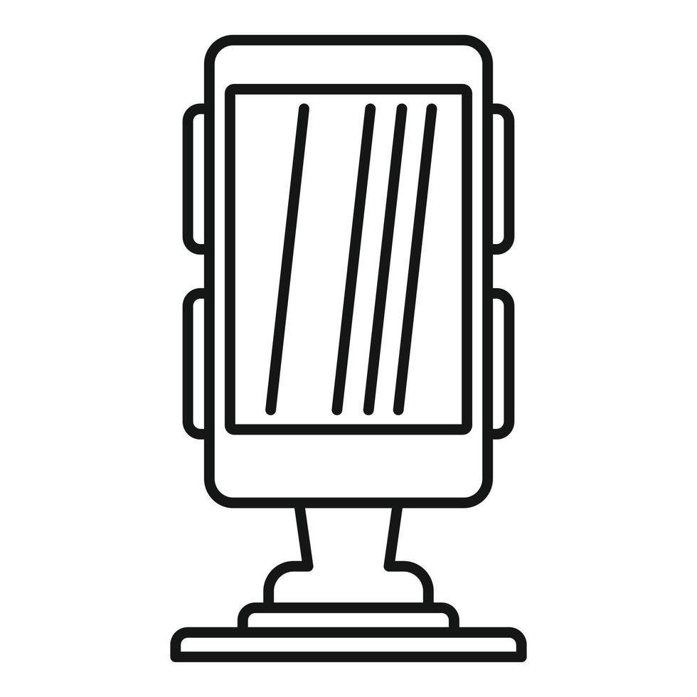 Business phone holder icon, outline style vector