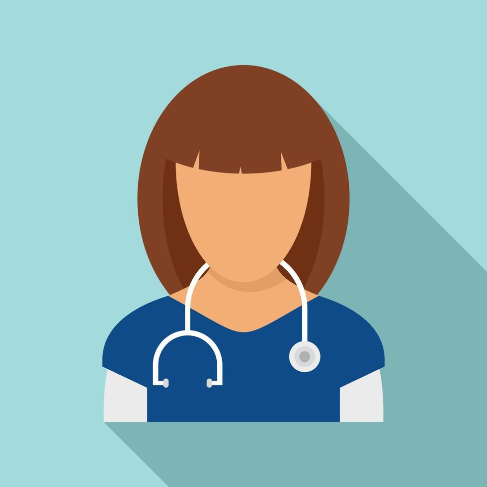 Job nurse icon, flat style vector