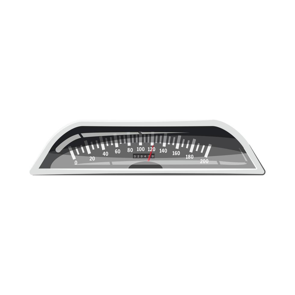Small speedometer to 120 km in hour icon vector