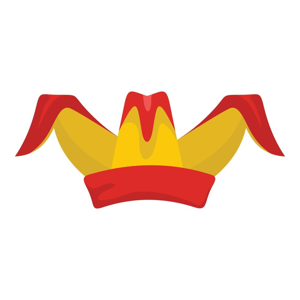 Funny jester icon, flat style vector