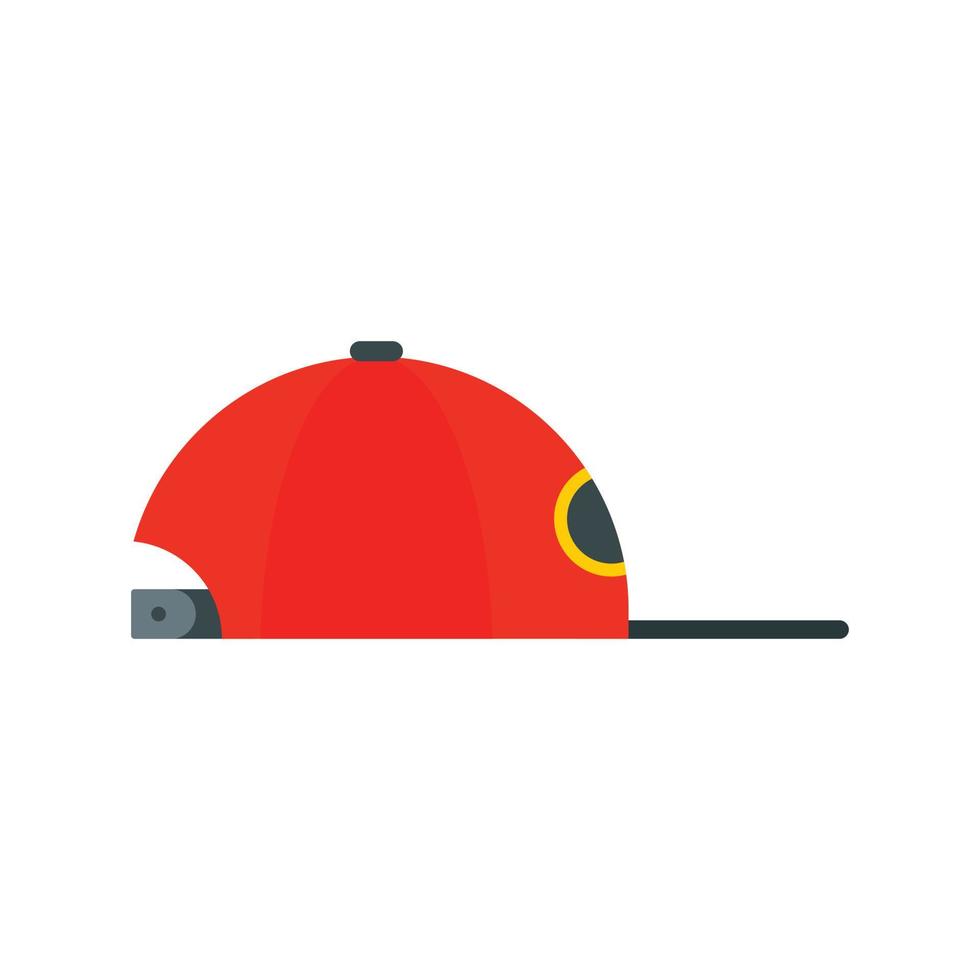 Rap cap icon, flat style vector