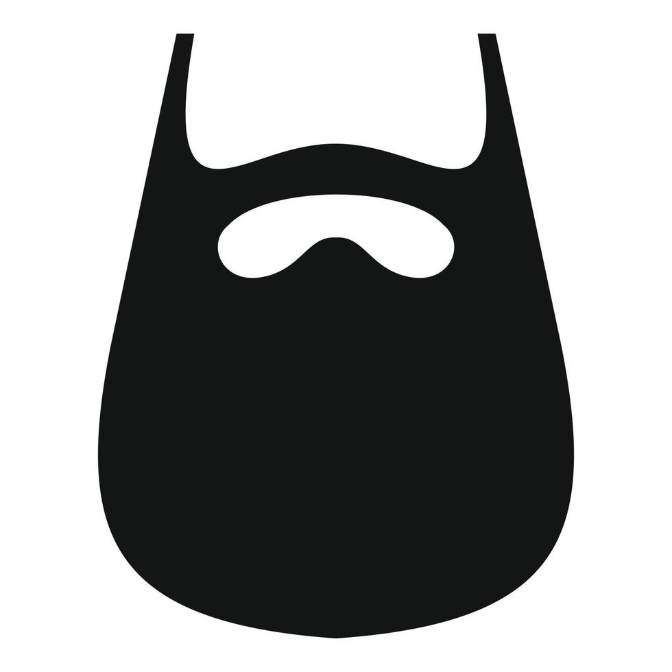 Smooth beard icon, simple style. vector