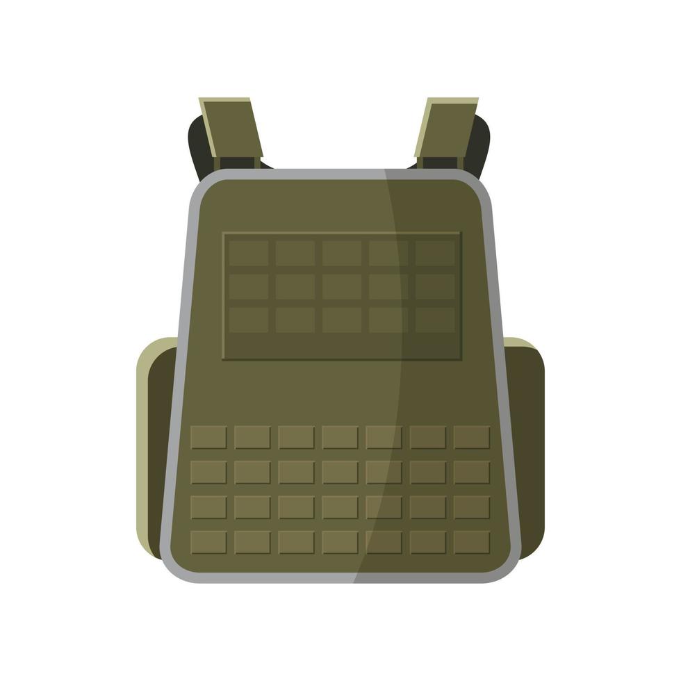 Military backpack icon, cartoon style vector