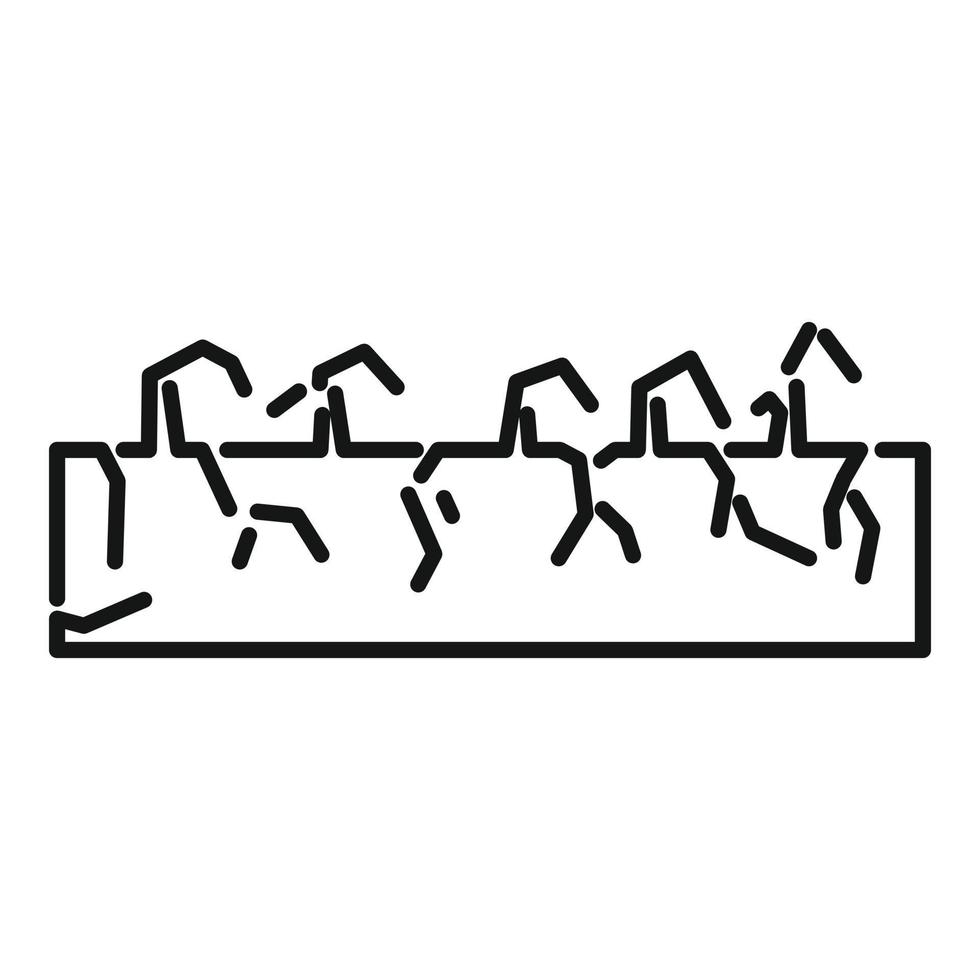 Drought ground icon, outline style vector