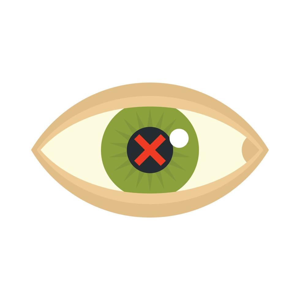 icono de ojo humano confuso, estilo plano vector
