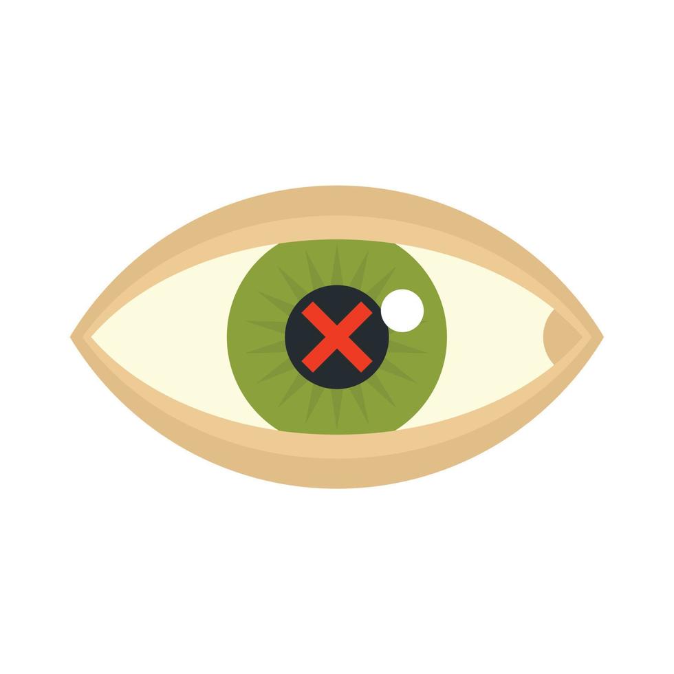 Confuse human eye icon, flat style vector