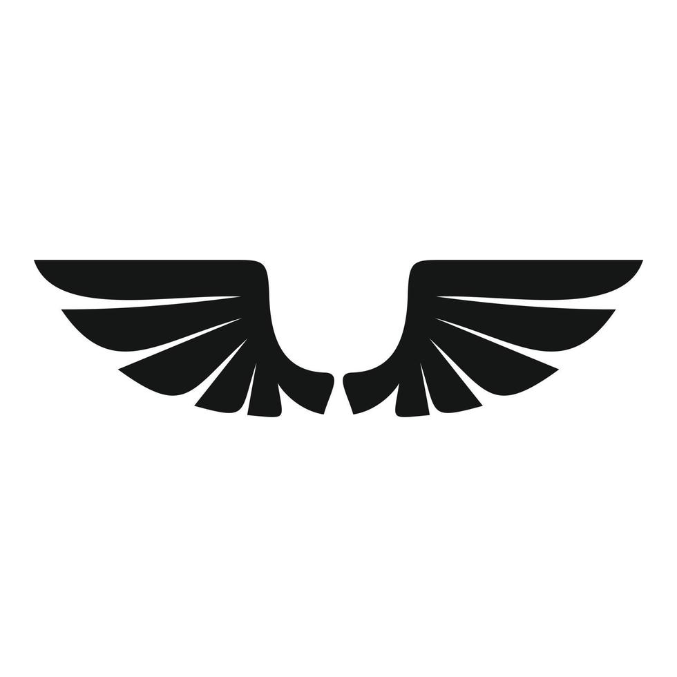 Tribal wings icon, simple style vector
