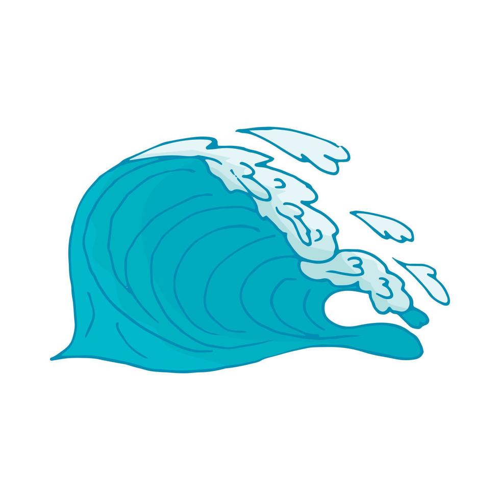 icono de onda de agua vector