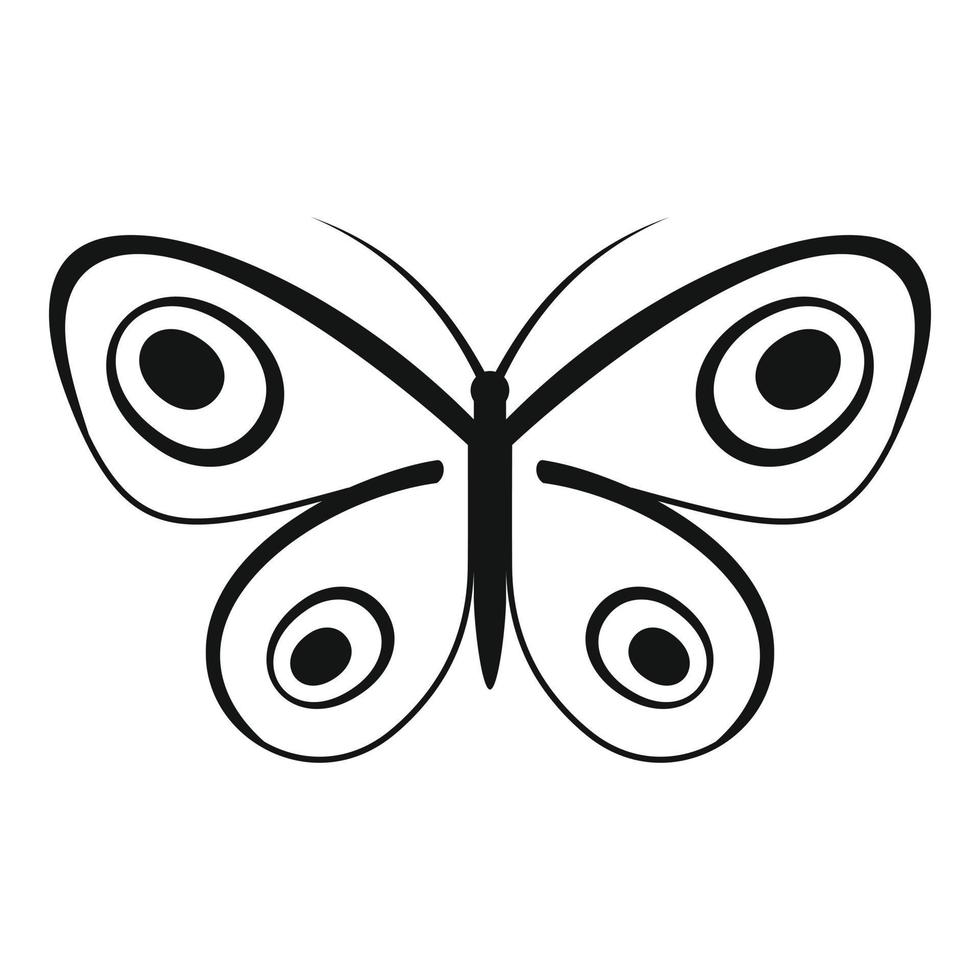 Tiny butterfly icon, simple style. vector