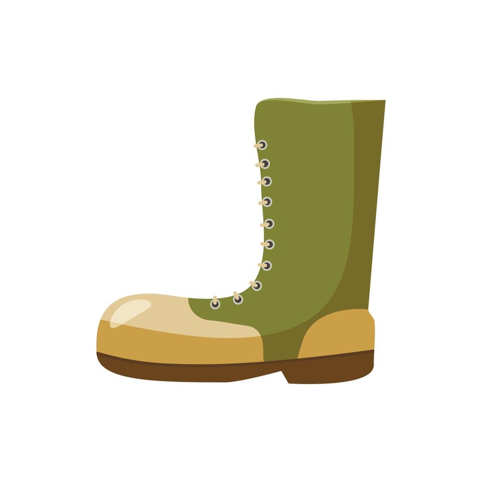 Army boots icon, cartoon style vector