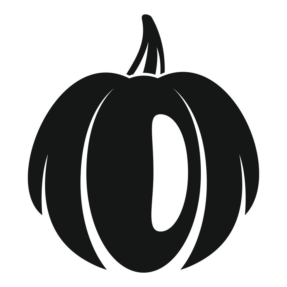 icono de calabaza mágica, estilo simple vector