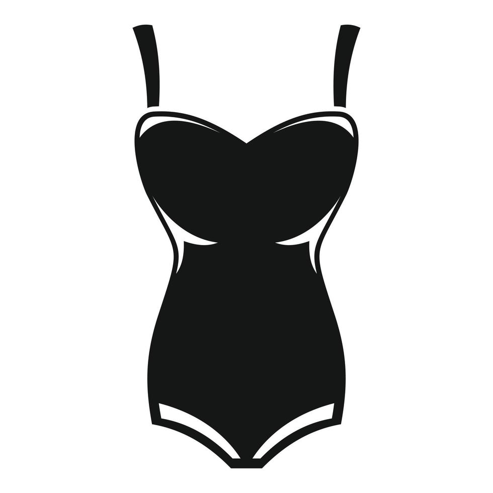 Model swimsuit icon, simple style vector