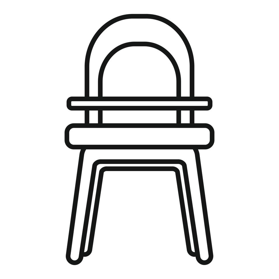 icono de silla de alimentación para recién nacidos, estilo de contorno vector