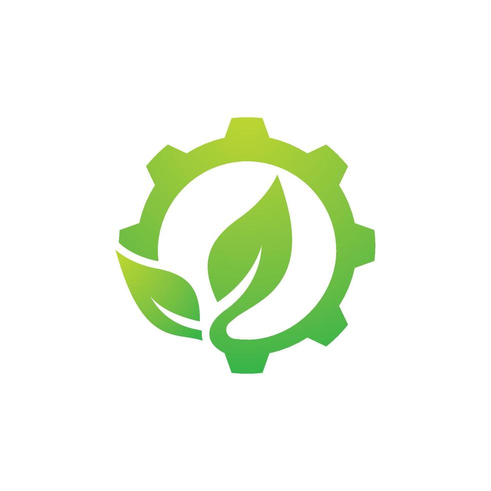 diseño de logotipo de tecnología ecológica vector