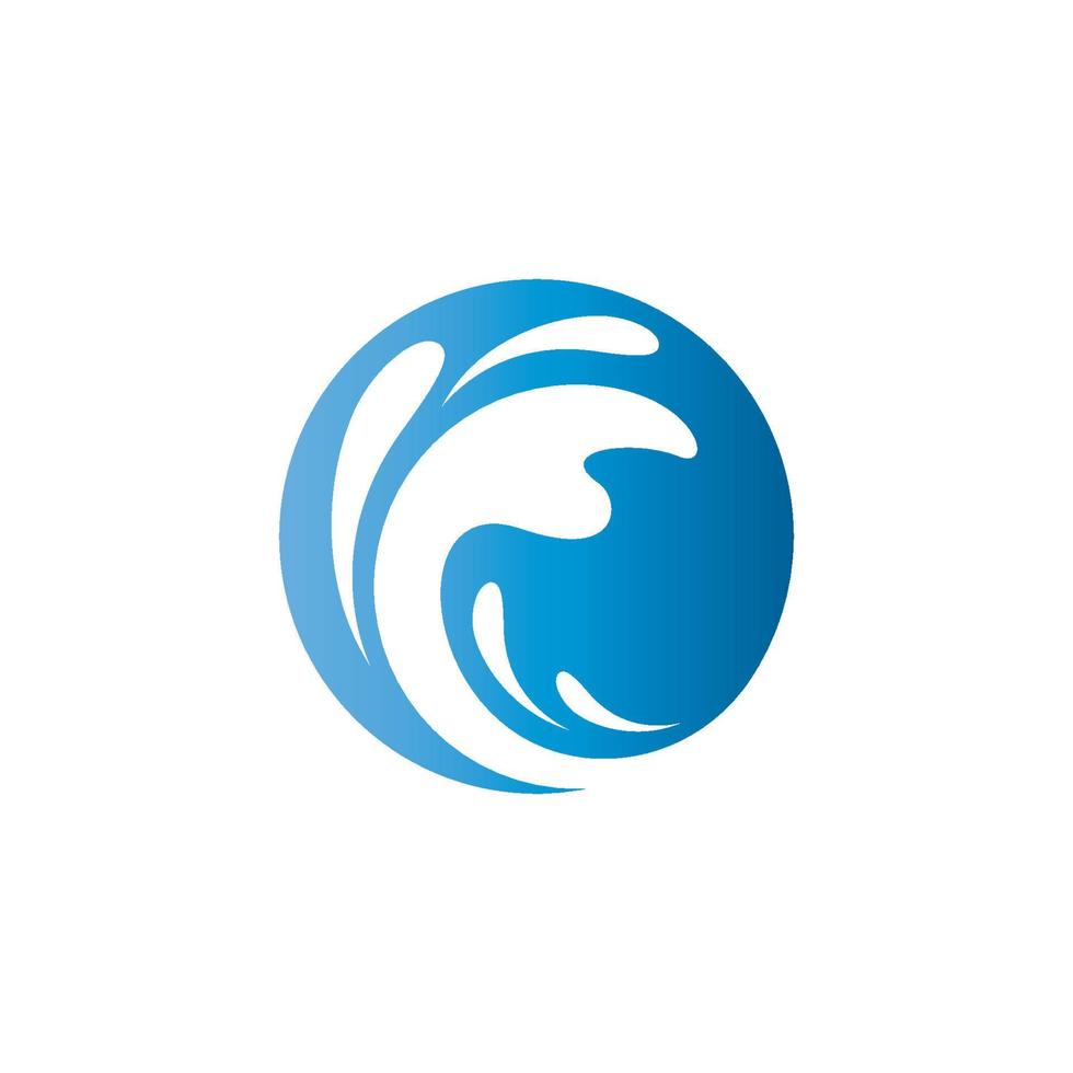 Water wave logo images vector