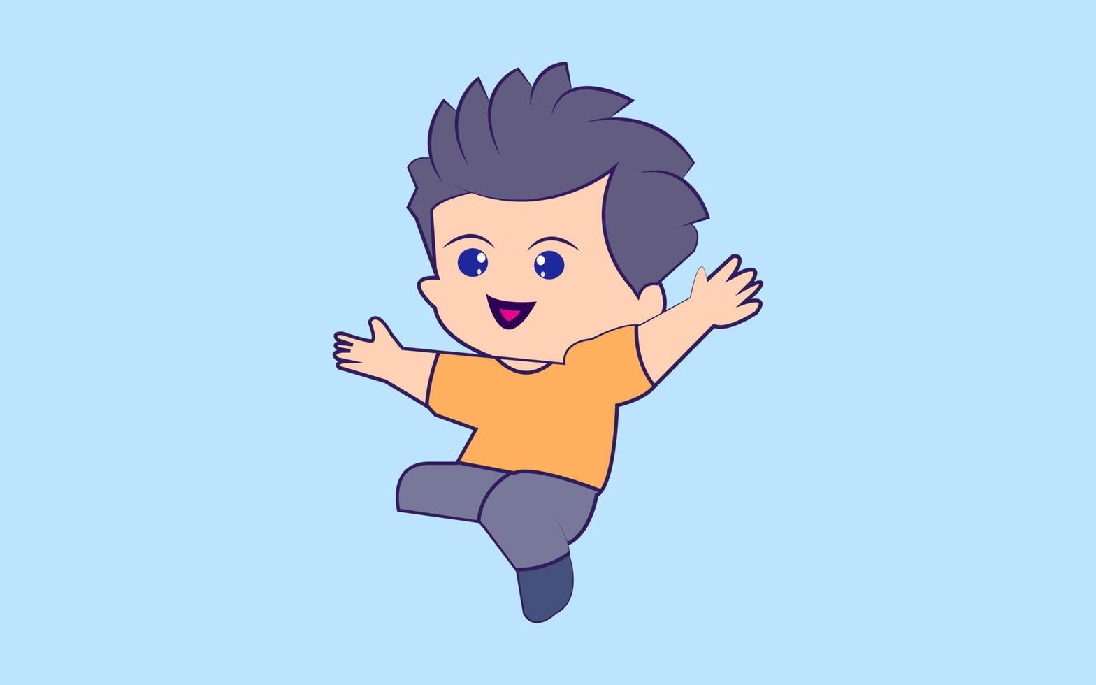 Cute boy  cartoon Pro vector