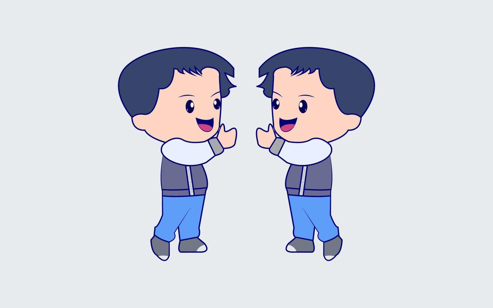 Cute boy  cartoon Pro vector