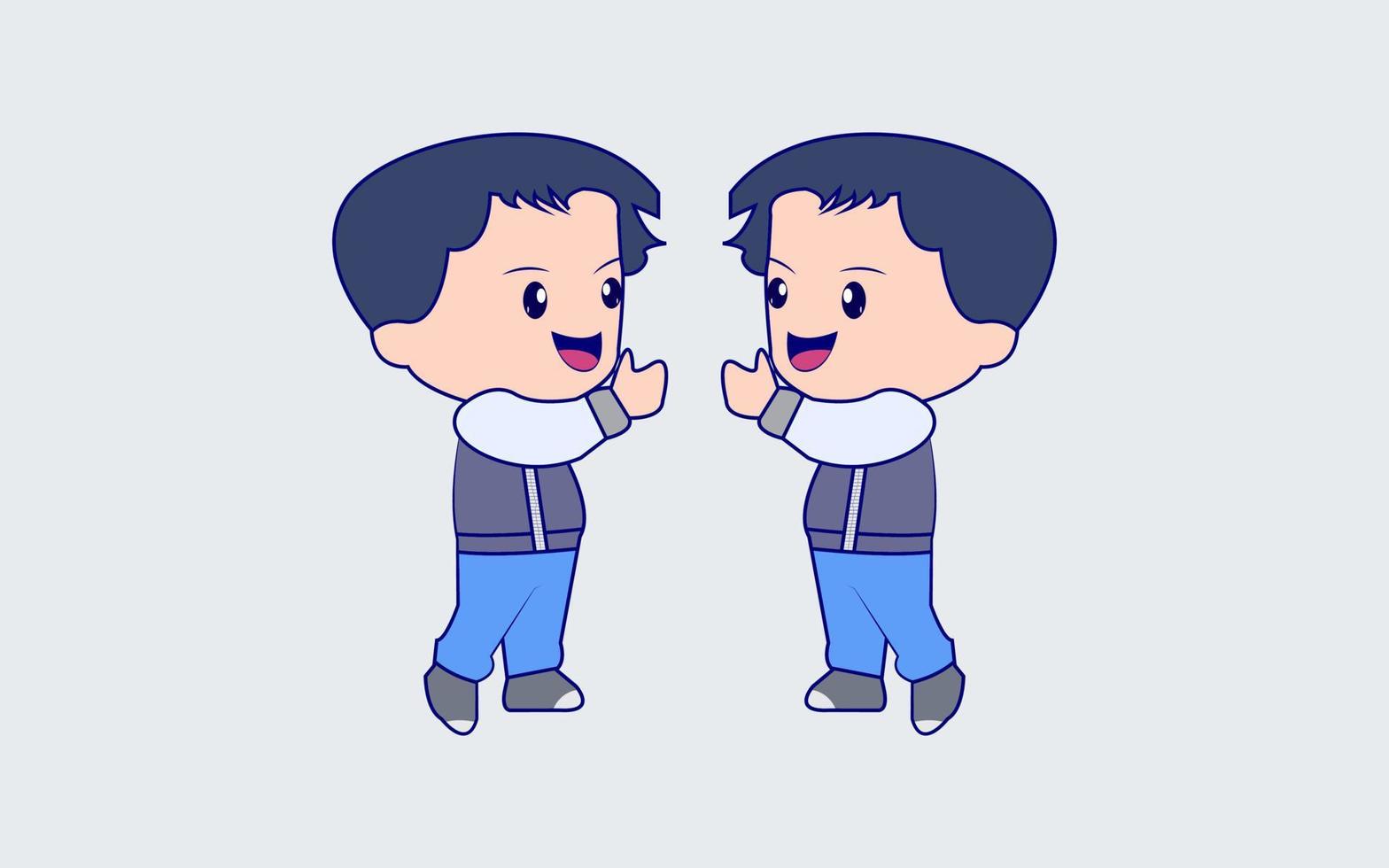 Cute boy  cartoon Pro vector