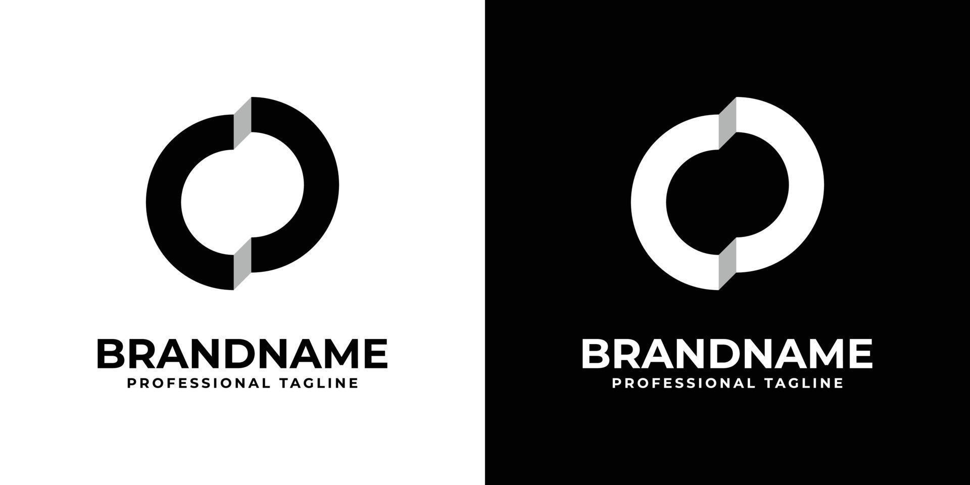 Letter CD or DC Monogram Logo, suitable for any business with CD or DC initials. vector