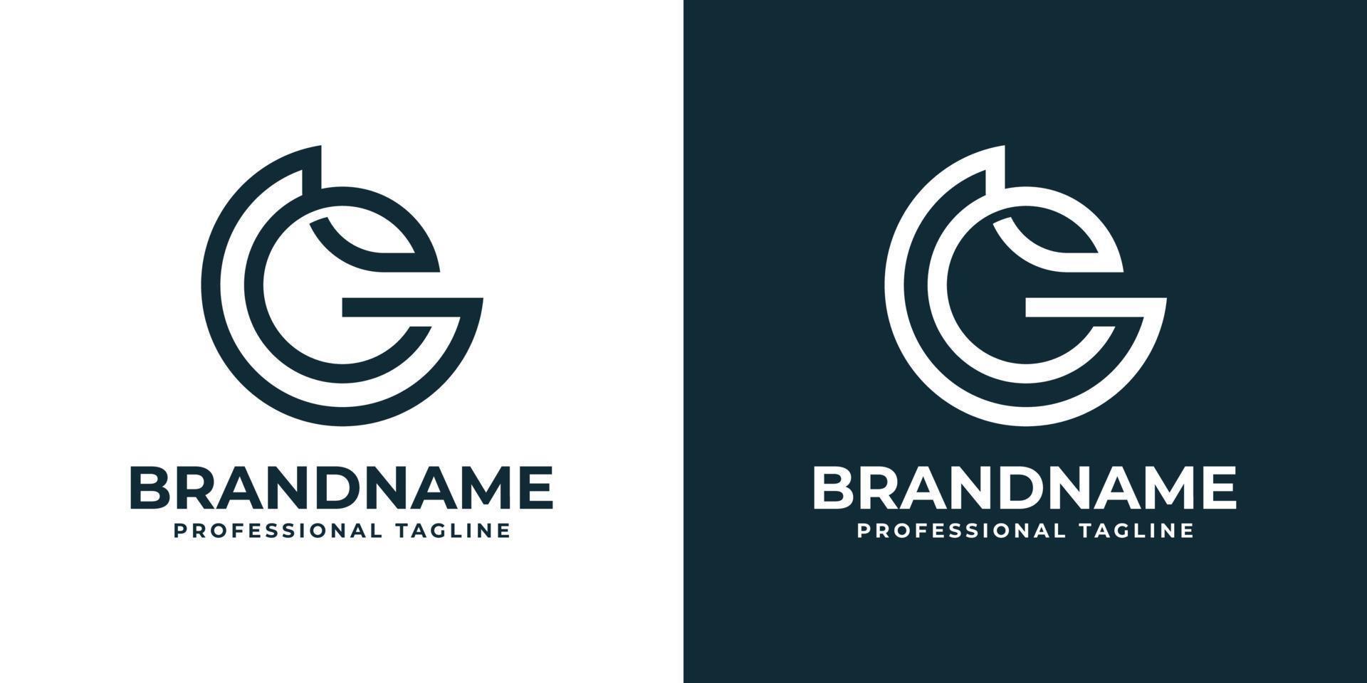 Simple Letter EG or GE Logo, suitable for any business with GE or EG initials vector