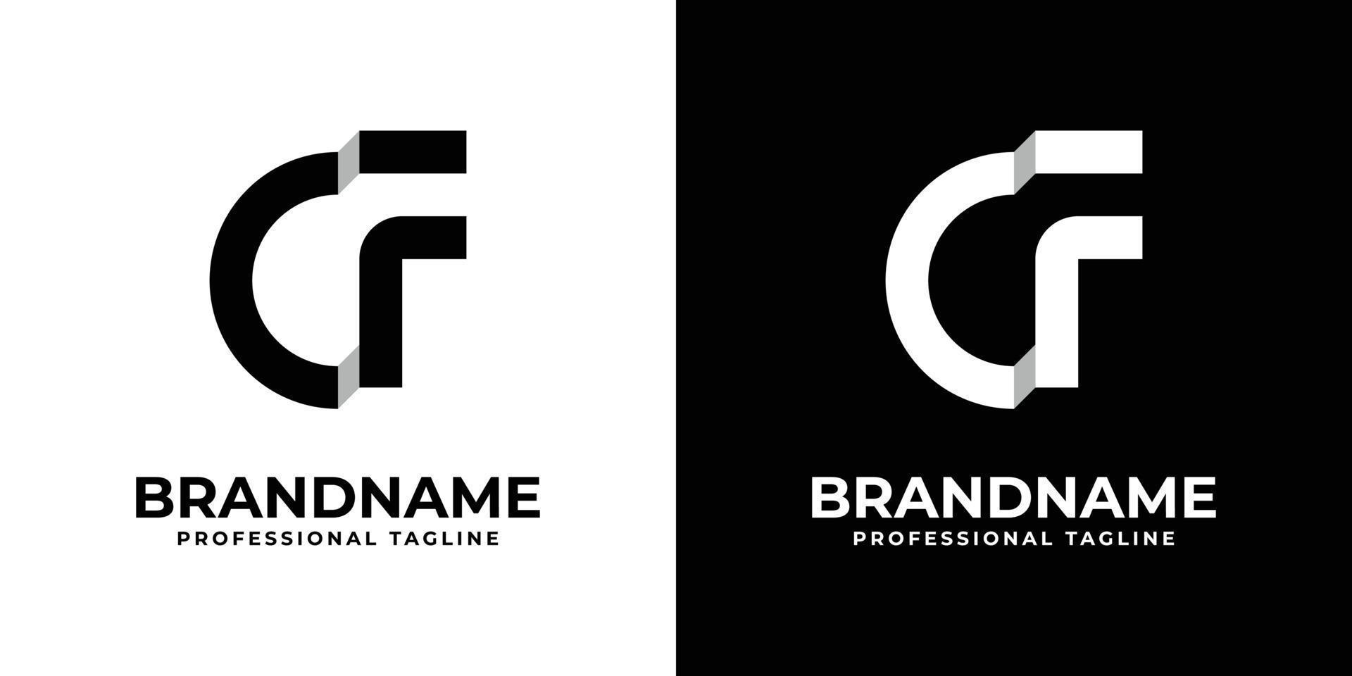 Letter CF or FC Logo, suitable for any business with CF or FC initials vector