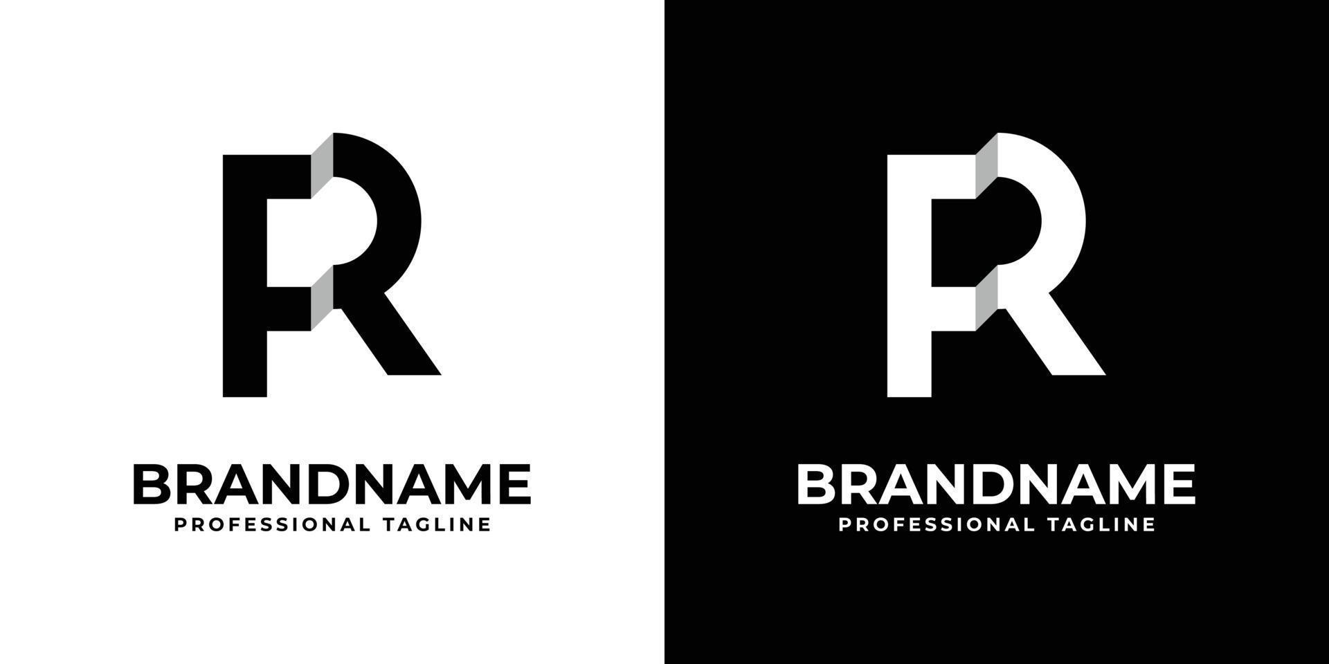 Letter FR or RF Monogram Logo, suitable for any business with FR or RF initials. vector
